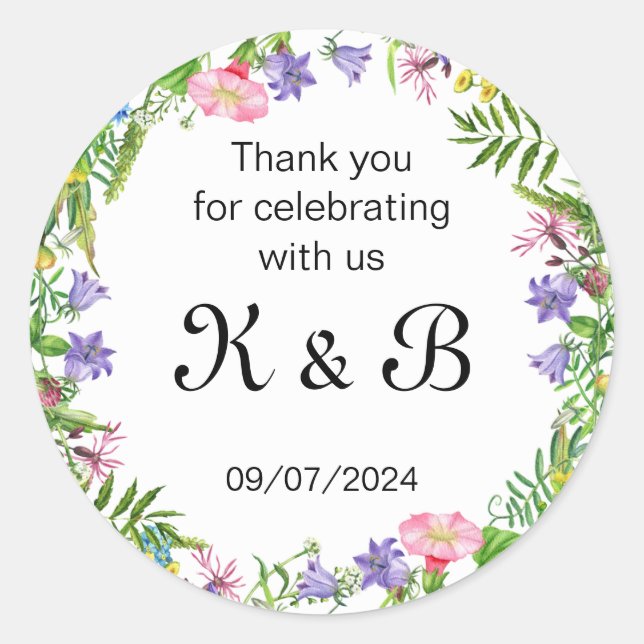 Redonda ¡Gracias por Celebrar con Nosotros! | Pegatina (Anverso)