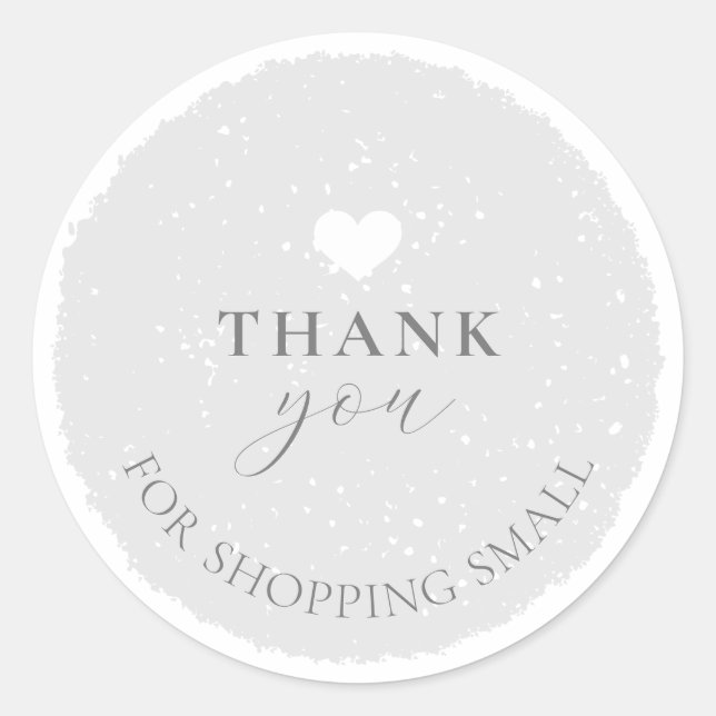 Redonda Gracias Por Comprar Pequeño Pegatina (Anverso)