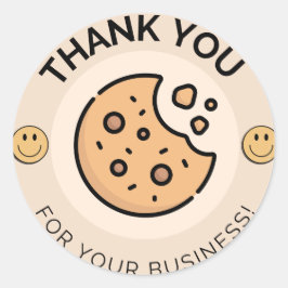 Redonda Gracias Por Su pegatina De Negocios