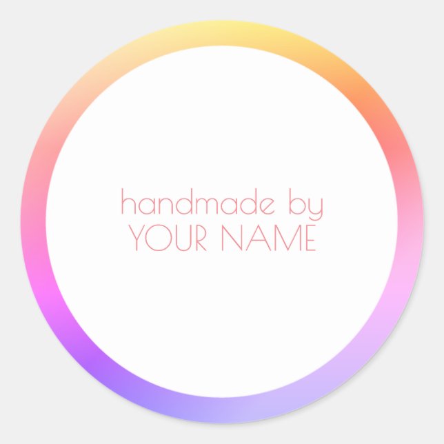 Redonda Gracias, tienda, pegatina de pedido (Anverso)