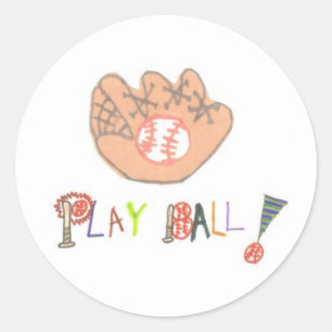 Redonda Gráficos de Karate Kat pegatina de béisbol