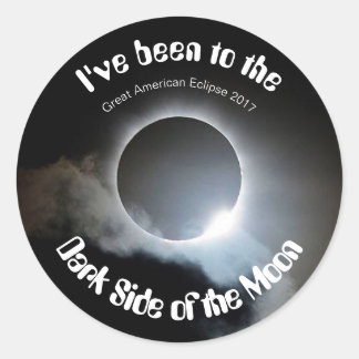 Redonda Gran Pegatina de Eclipse Americano