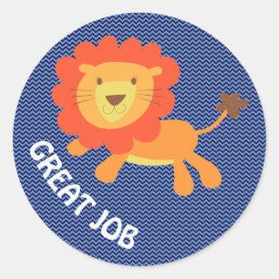 Redonda Gran Pegatina de estudiantes de empleo de 1½ pulga