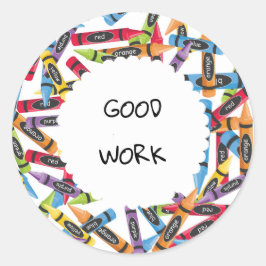 Redonda Gran Pegatina de la escuela de empleo