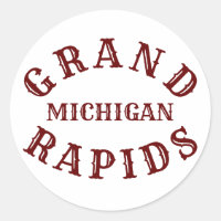 Gran Rapids, Michigan Classic Round Pegatina