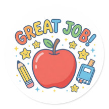 ¡Gran Trabajo! Pegatina de Recompensa de Aula de M