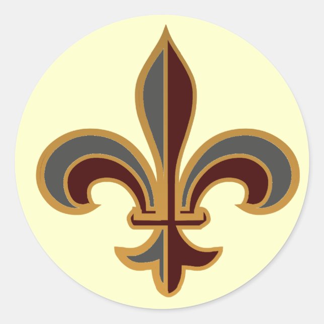 Redonda Grand Fleur-de-lis - Pegatina (Anverso)