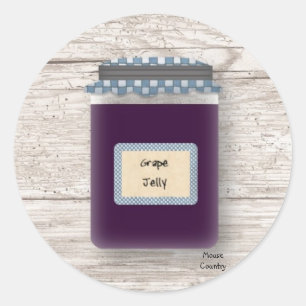 Redonda Grape Jelly Pegatina