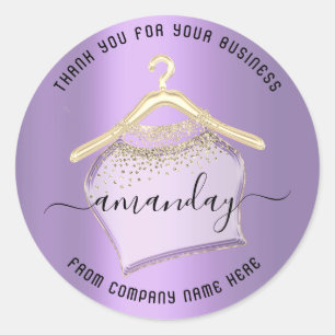 Redonda Gratitud de oro: Pegatina que cuelga con elegancia