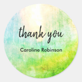 Redonda Green Sun Gracias Pegatina