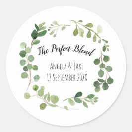 Redonda Greeneration Botanical Gracias Pegatina