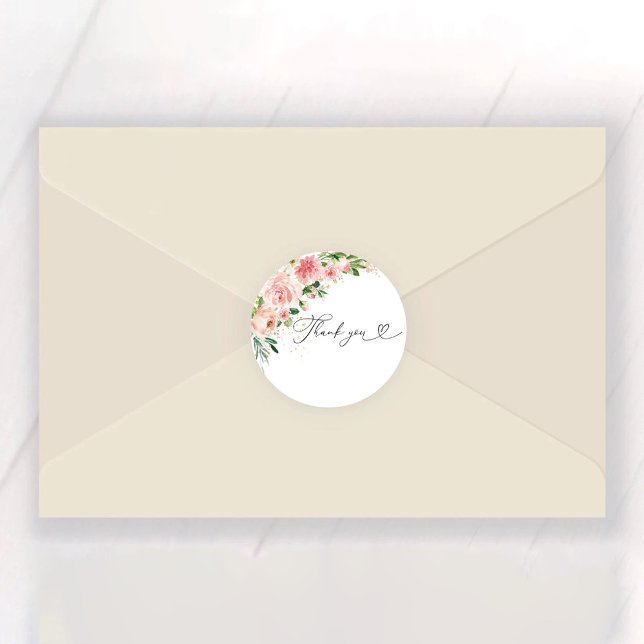 Redonda Greenery Bridal Shower Classic Round Pegatina (Subido por el creador)