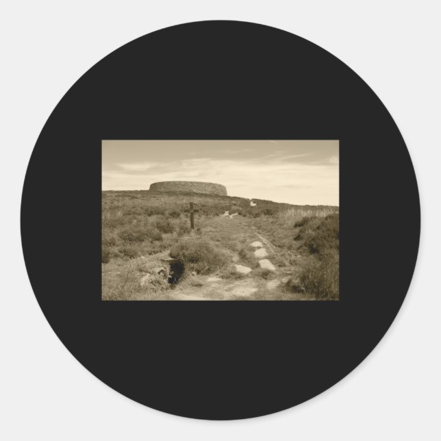 Redonda Grianan De Aileach Donegal Tint Pegatina (Anverso)