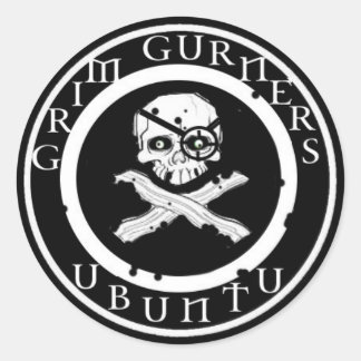 Redonda Grim Gurner Pegatina