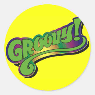 Redonda Groovy Pegatina