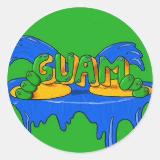 Redonda Guam Pegatina