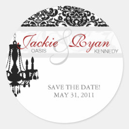 Redonda Guardar la candelabra de Pegatina de fecha BW Dama