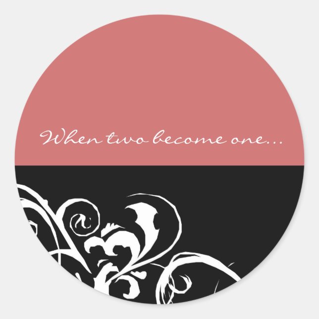 Redonda Guardar la fecha - Pegatina Boda (Anverso)