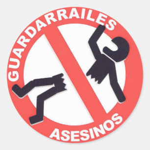 Redonda guardarrailestocarrodilla.com pegatina