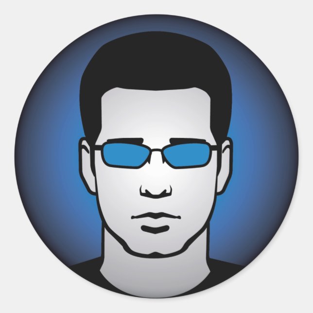 Redonda Guay Chris Head Pegatina (Anverso)