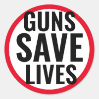 Guns Save Lives pegatina