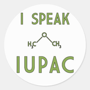 Redonda Hablo Pegatina de IUPAC