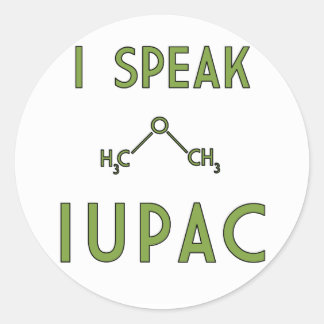 Redonda Hablo Pegatina de IUPAC
