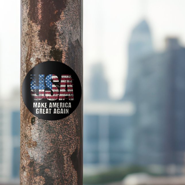 Redonda Hacer a Estados Unidos grande otra vez Pegatina (Make America Great Again Sticker)