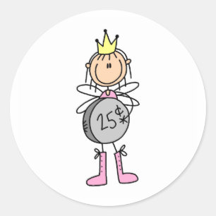 Redonda Hadas Dientes Que Dan Un Pegatina De Cambio