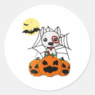 Redonda Halloween Bullseye Tar_get Pegatina miembro del eq