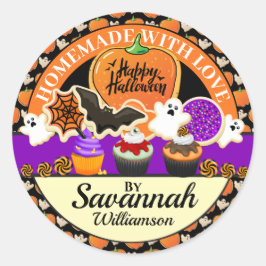 Redonda Halloween Casero Con Pegatina De Amor