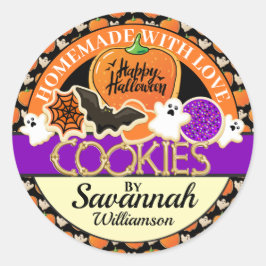 Redonda Halloween Casero Con Pegatina De Amor