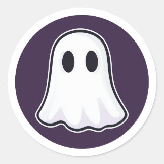 Redonda Halloween Ghost Classic Round Pegatina