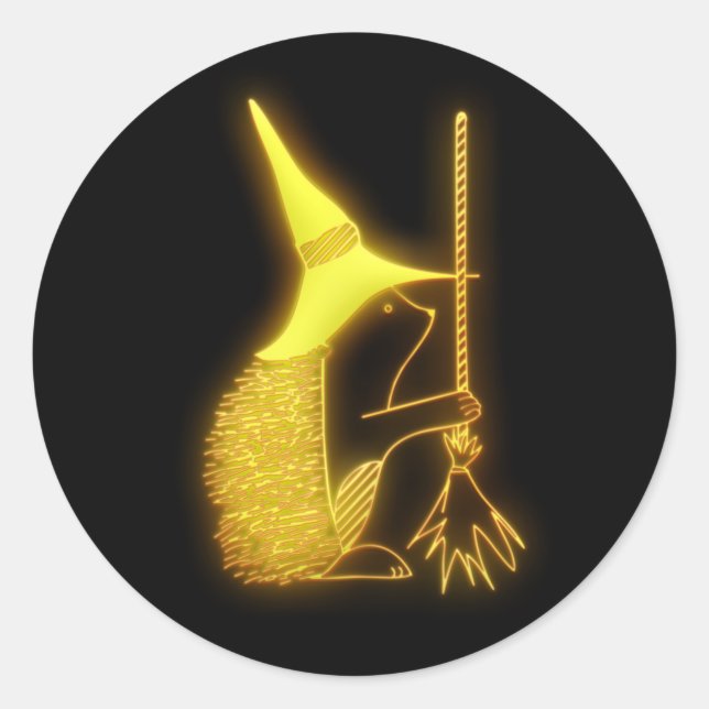 Redonda Halloween lindo pegatina (Anverso)