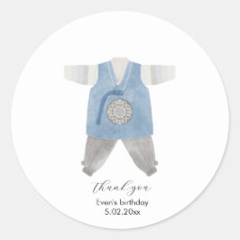 Redonda Hanbok coreano gracias pegatina