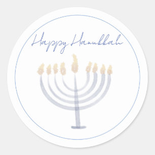 Redonda Hanukkah Pegatina   Menorah   Ronda