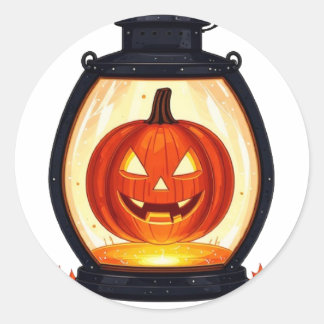 Redonda Happy Halloween Series 5 - Pegatina de calabaza