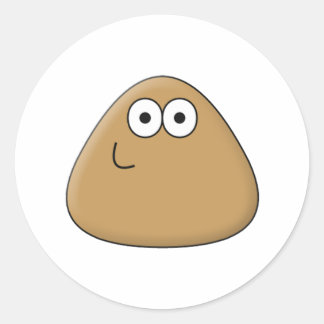 Redonda Happy Pou - Pegatina