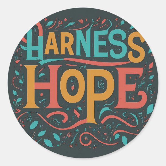 Redonda Harness Hope Pegatina (Anverso)