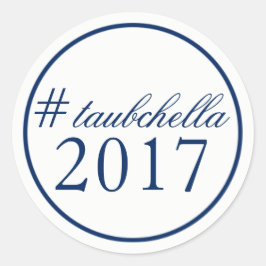 Redonda Hashtag Wedding Favor y Pegatina de la bolsa de bi