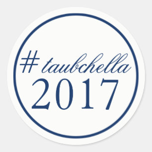 Redonda Hashtag Wedding Favor y Pegatina de la bolsa de bi