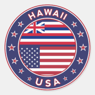 Redonda Hawai, Estados Unidos de América, pegatina de Hawa