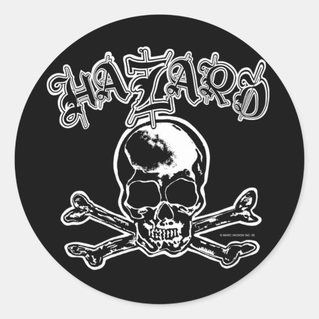 REDONDA HAZARD ROUND PEGATINA (Anverso)