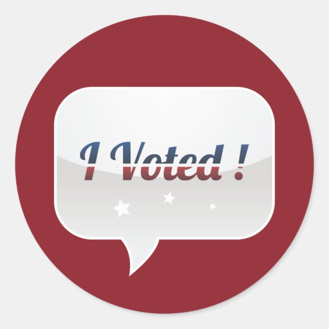 Redonda He votado Pegatina (Anverso)