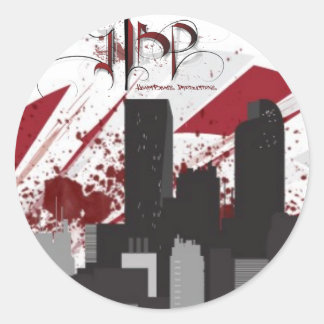 Redonda HeartBeats Productions Skyline Pegatina