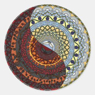 Redonda Heaven and Hell Pegatina