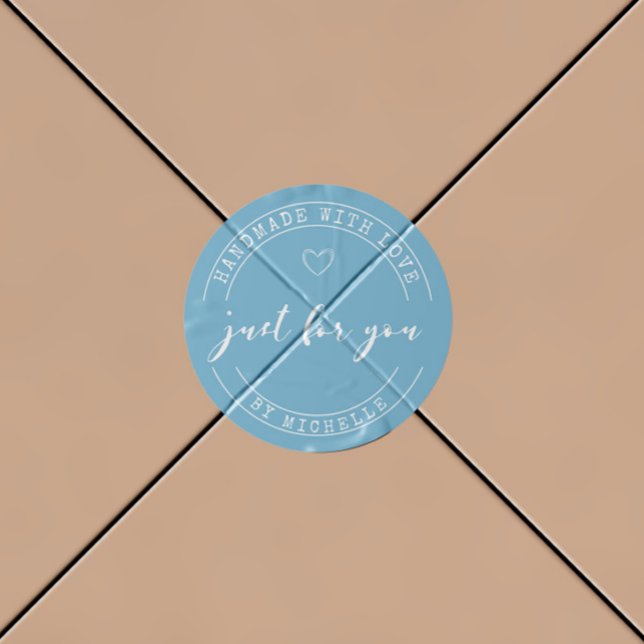 Redonda Hecho a mano con el Pegatina personalizado de Love (Subido por el creador)