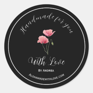 Redonda Hecho a mano con pegatina de amor para productos p