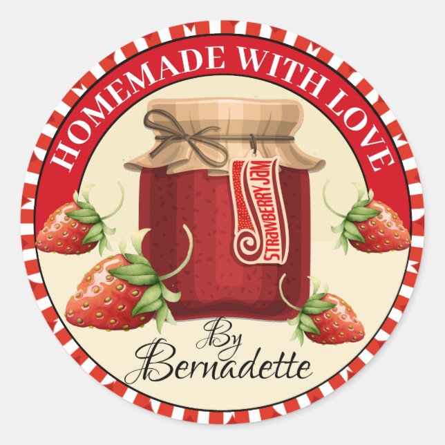 Redonda Hecho a mano por Pegatina (Anverso)