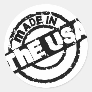 Redonda Hecho en Estados Unidos Pegatina